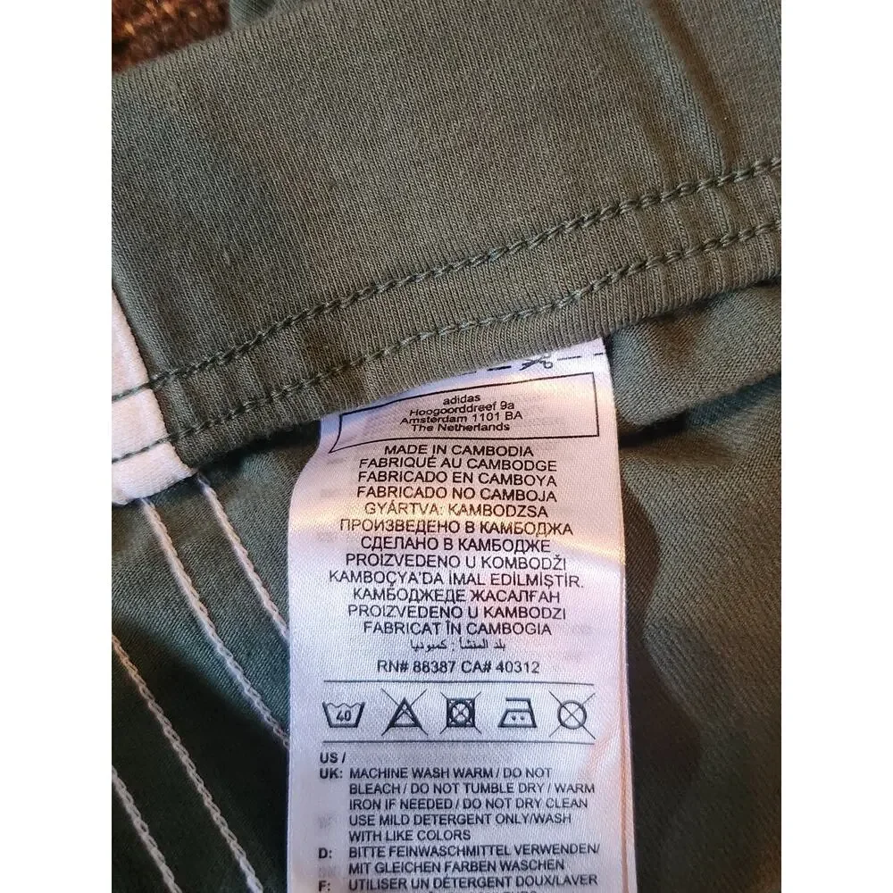 Adidas Athletic Shorts Olive Green Size L